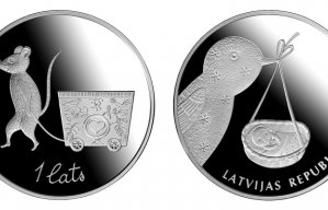 Помни о лате: монета с мышкой и птичкой